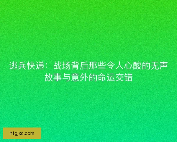 逃兵快递：战场背后那些令人心酸的无声故事与意外的命运交错